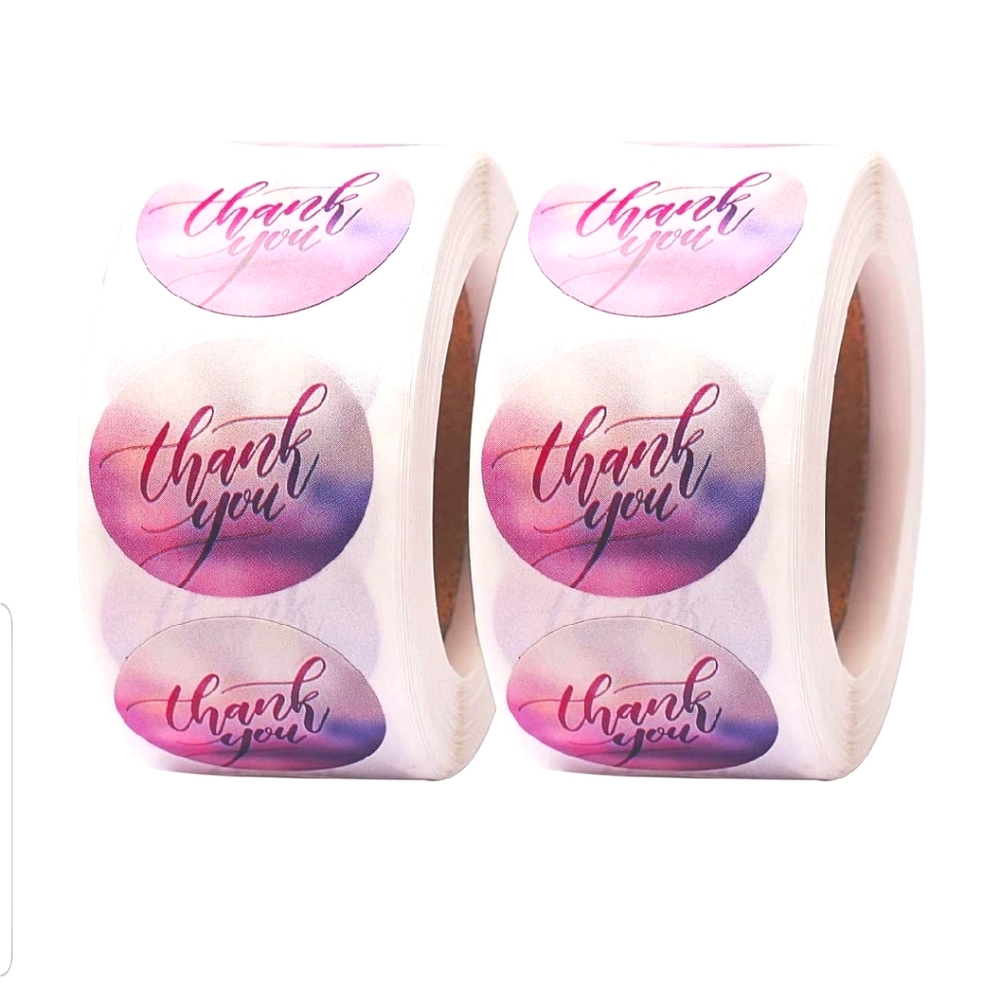 200 ct  SMALL 1 " Thank You Stickers - Picture 3 of 10